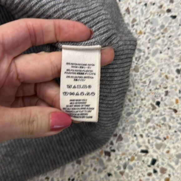 Free People grey gray oversized turtleneck sweater medium m - Picture 4 of 5